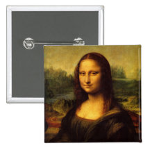Mona Lisa Pinback Button