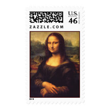 Mona Lisa Postage Stamps