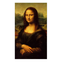 Mona Lisa Profile Card business cards by vintage_emporium Mona Lisa Profile Card business cards