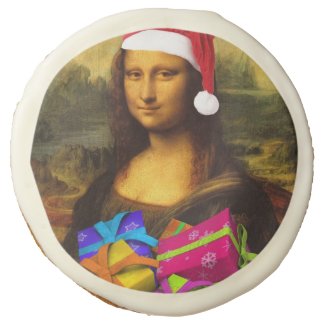 Mona Lisa Santa Claus Sugar Cookie