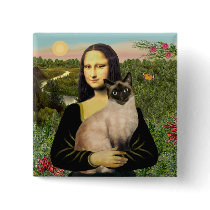 Mona Lisa - Seal Point Siamese cat Buttons