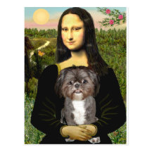 Mona Lisa - Shih Tzu (M) Post Cards