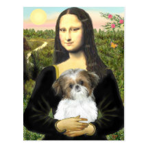 Mona Lisa - Shih Tzu Puppy Postcards