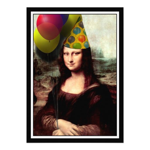 Mona Lisa -  The Birthday Girl Custom Announcement