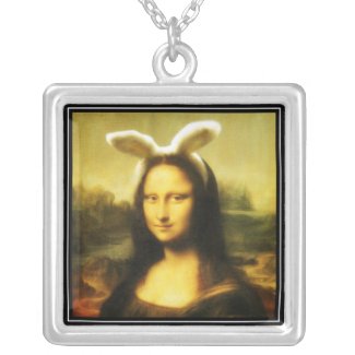 Mona Lisa The Easter Bunny necklace
