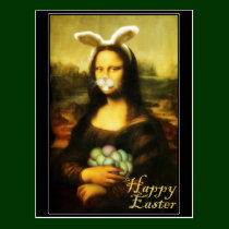 Mona Lisa, The Easter Bunny postcards