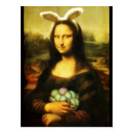 Mona Lisa, The Easter Bunny Postcard