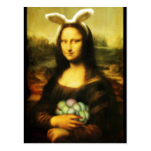 Mona Lisa, The Easter Bunny Postcard