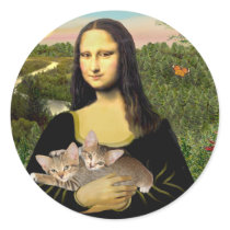 Mona Lisa - Two Tabby Kittens Sticker