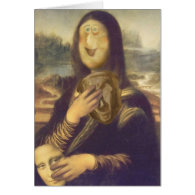 Mona Lisa Undecided Greeting Card