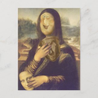 Mona Lisa Undecided Postcard