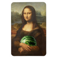 Mona Lisa Watermelon Rectangular Photo Magnet