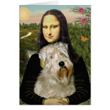 Mona Lisa - Wheaten Terrier 1 Greeting Card