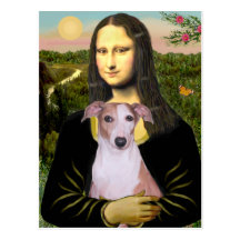 Mona Lisa - Whippet (#7 light red) Postcards