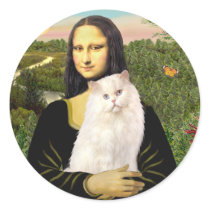 Mona Lisa - White Persian Cat 13 Sticker