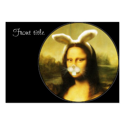 Mona Lisa With Bunny Ears & Whiskers Business Cards (front side)