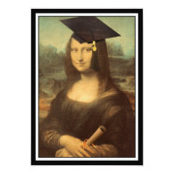 Mona Lisa's Graduation Day 5x7 Paper Invitation Card