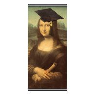 Mona Lisa's Graduation Day Rack Card Template