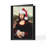 Mona Lisa's Santa Hat Card
