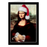 Mona Lisa's Santa Hat Greeting Card