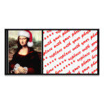Mona Lisa's Santa Hat Photo Card