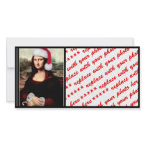 Mona Lisa's Santa Hat Photo Card