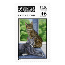 "Mona & Sailor Ray" postage by paintonmypaws "Mona & Sailor Ray" postage