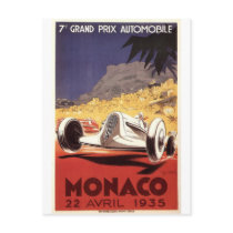 Monaco 1935 Grand Prix poster design Postcards