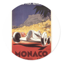 Monaco 1935 Grand Prix poster design stickers