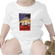 Monaco 1935 Grand Prix poster design t-shirts