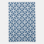 Monaco Blue Geometric Towels