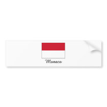 Monaco Flag Design bumper stickers by flagshirt Monaco Flag Design bumper stickers