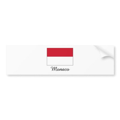 Monaco Flag Design Bumper Sticker by flagshirt