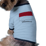 Monaco Flag Design Doggie Tee Shirt