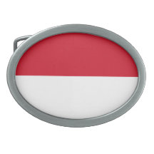 Monaco Flag Oval Belt Buckle