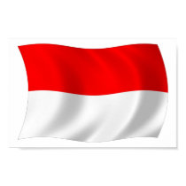 Monaco Flag Poster Print