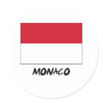 Monaco Flag stickers