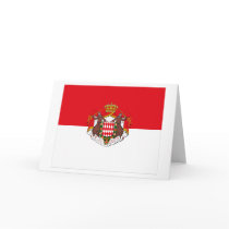 Monaco Flag w COA Greeting Card by FlagTshirts Monaco Flag w COA Greeting Card