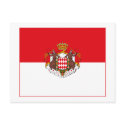 Monaco Flag w COA (light) Postcard
