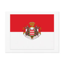 Monaco Flag w COA Postcard by FlagTshirts Monaco Flag w COA Postcard
