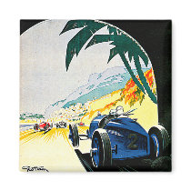 Monaco Grand Prix Car Race Travel Art Refrigerator Magnets