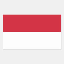 Monaco/Monegasque/Monacan (Civil) Flag Rectangle Sticker