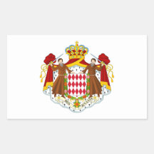 Monaco/Monegasque/Monacan Flag Rectangle Sticker