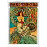 Monaco Monte Carlo Art Nouveau Card