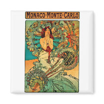 Monaco Monte Carlo Art Nouveau magnets by MyOtherPlanet Monaco Monte Carlo Art Nouveau magnets