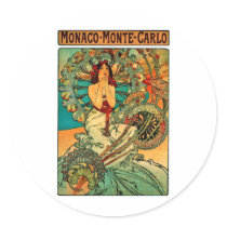 Monaco Monte Carlo Art Nouveau stickers