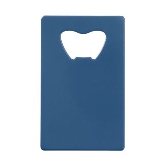 Monaco Noble Blue Solid Color Credit Card Bottle Opener