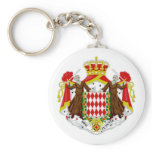 Monaco State Flag Keychain