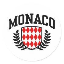 Monaco Round Stickers
