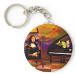 Monalisa  Smile Surreal Keychain